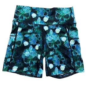 Constantly Varied Gear 7” Workout Shorts Womens Size M Mermaid Skull